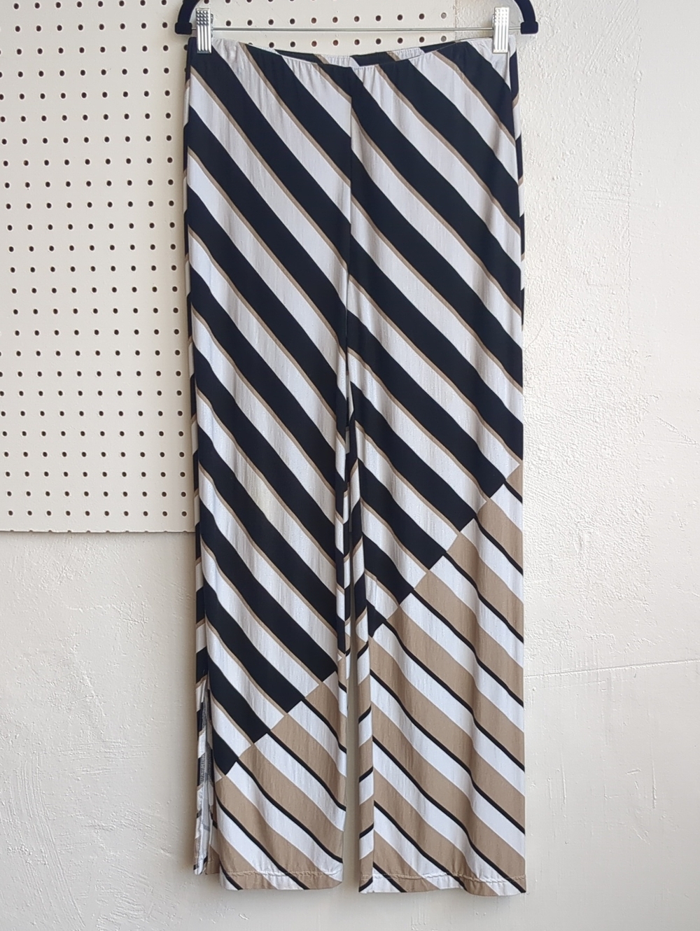 Striped Wide-Leg Maxi Trousers
